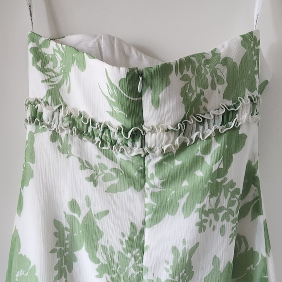 David Bridal Strapless Floral Dress - Picture 9 of 14